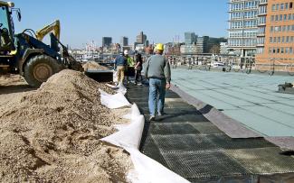 Building site on a roof